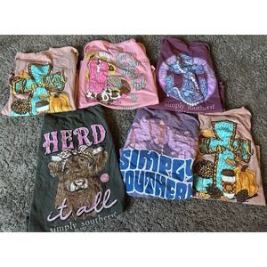 Girls Simply Southern Long‎ Sleeve Shirts Small Medium Large